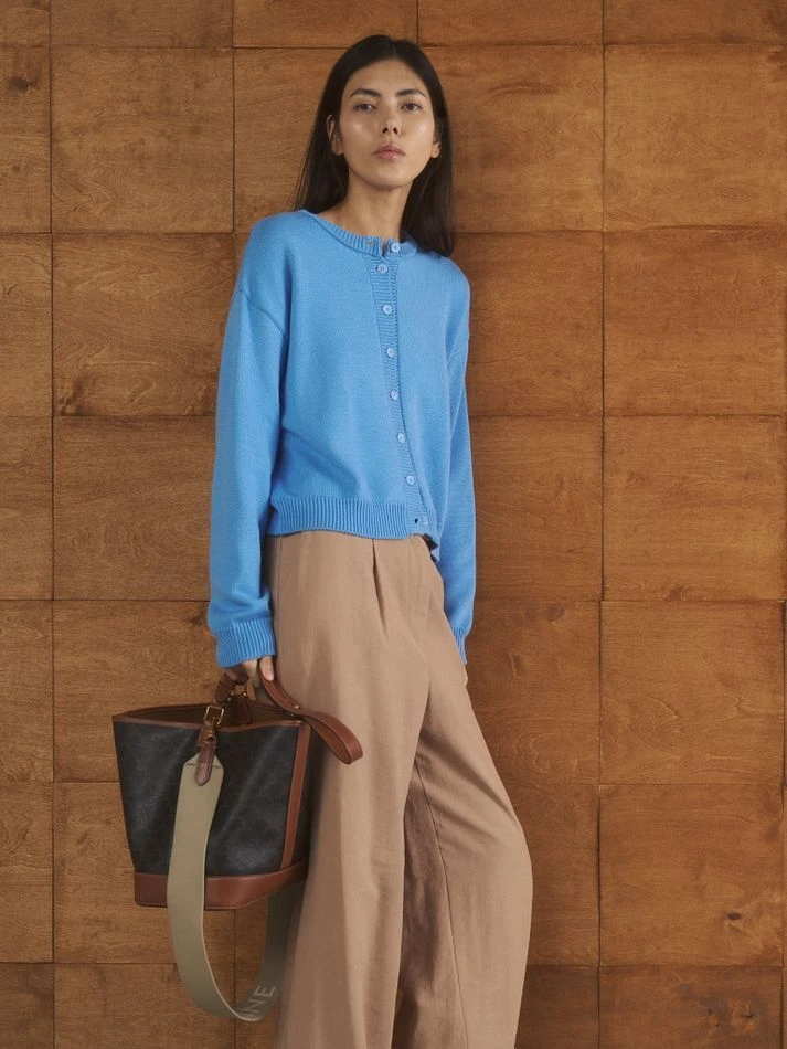 Кардиган укороченный, голубой