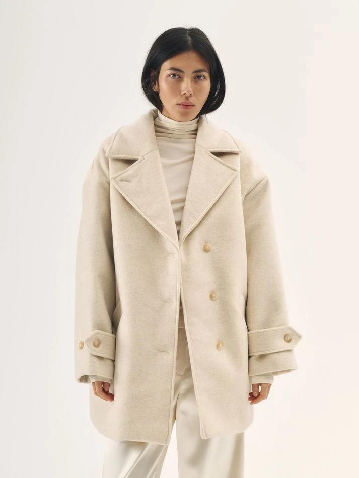 Куртка комбинированная утепленная, кремовый