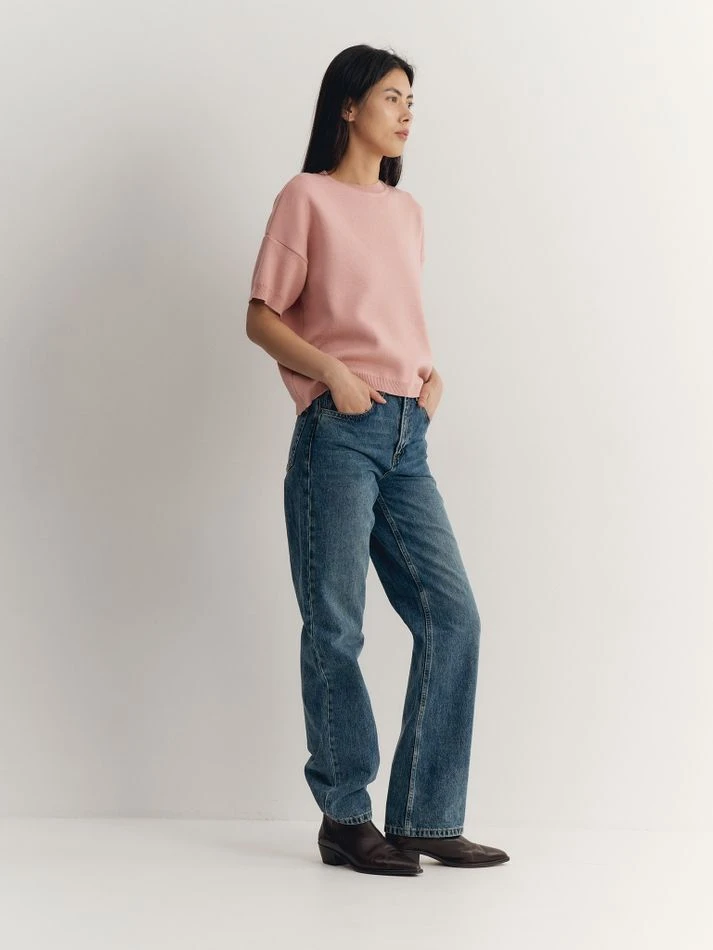 Футболка трикотажная, персиковый