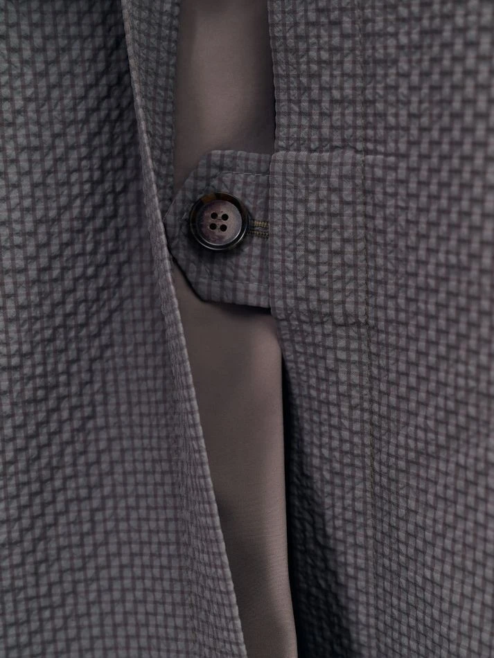 Плащ двусторонний, серо-бежевый