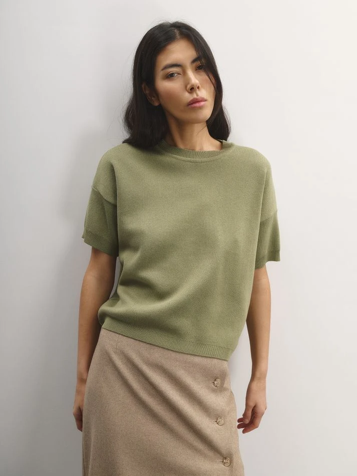 Футболка трикотажная, фисташковый