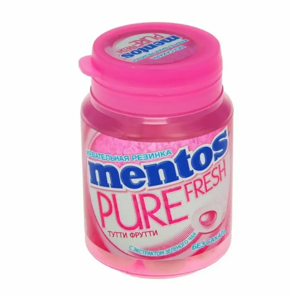 Драже жевательное Mentos Pure Fresh Тутти-Фрутти без сахара, 54г