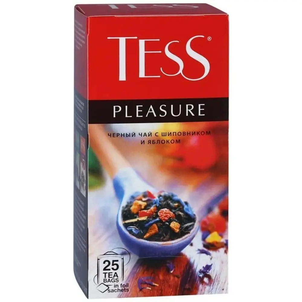 Чай черный Tess Pleasure шиповник-яблоко, 1.5г х 25пак