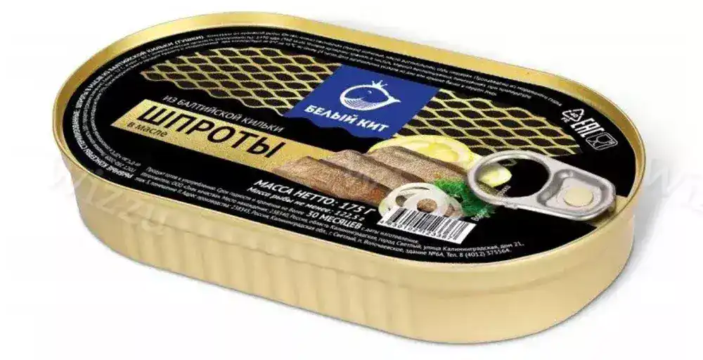 Шпроты Балт. в масле с ключом "Белый кит" 175г