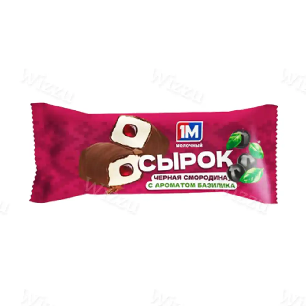 Сырок творожн.1М Молочный со кусом "Черной Смородины и с ароматом базилика" 20% 45гр