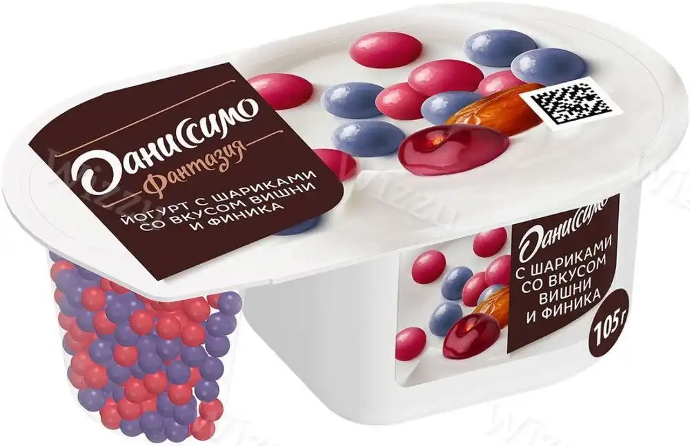 Йогурт Даниссимо Фантазия 105г хруст шарики, шт