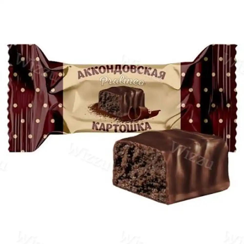 Конфеты с пралиновым корпусом в глазури Картошка весовые