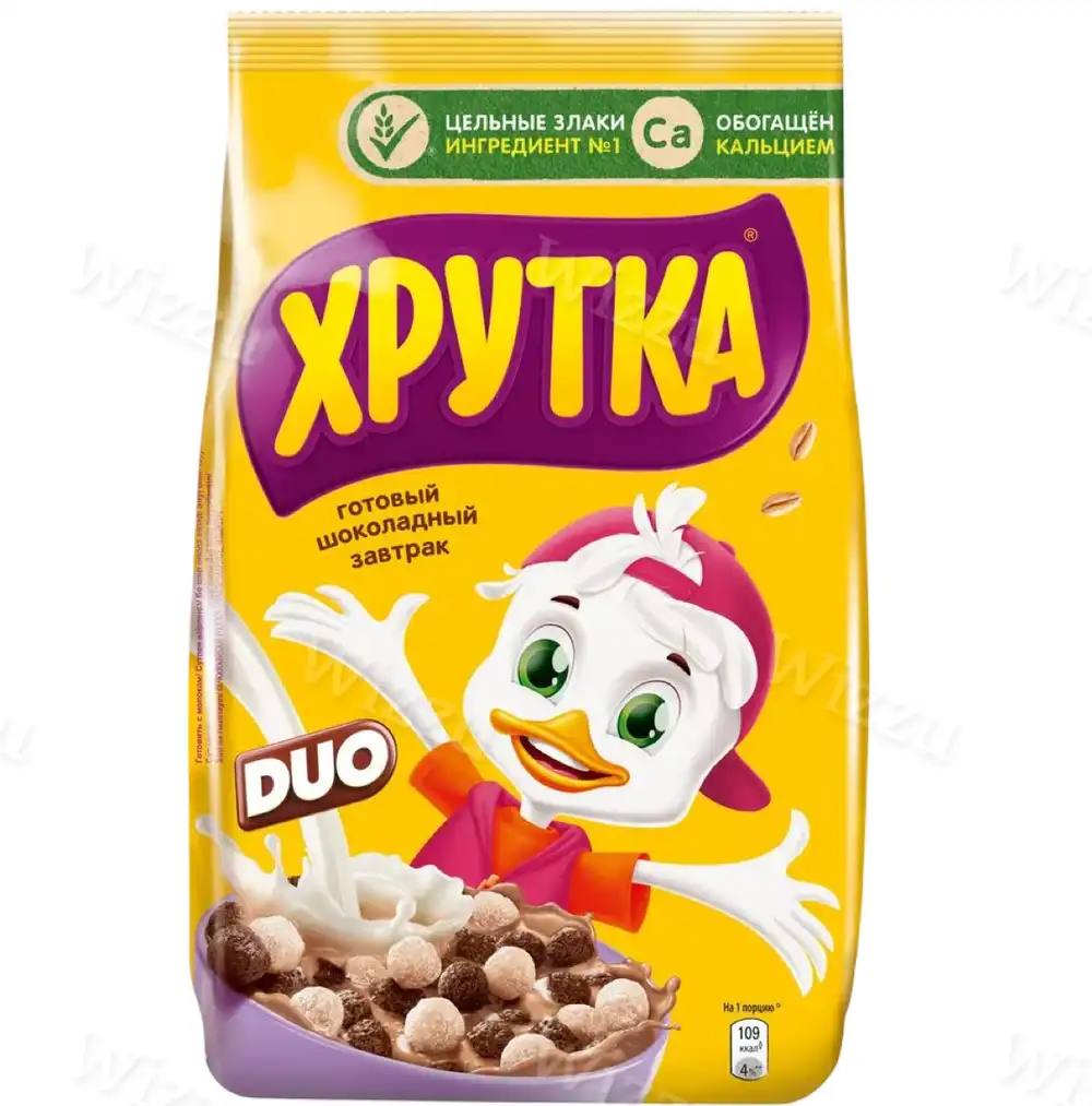 Сухой завтрак "Хрутка" Duo шоколадный 350гр