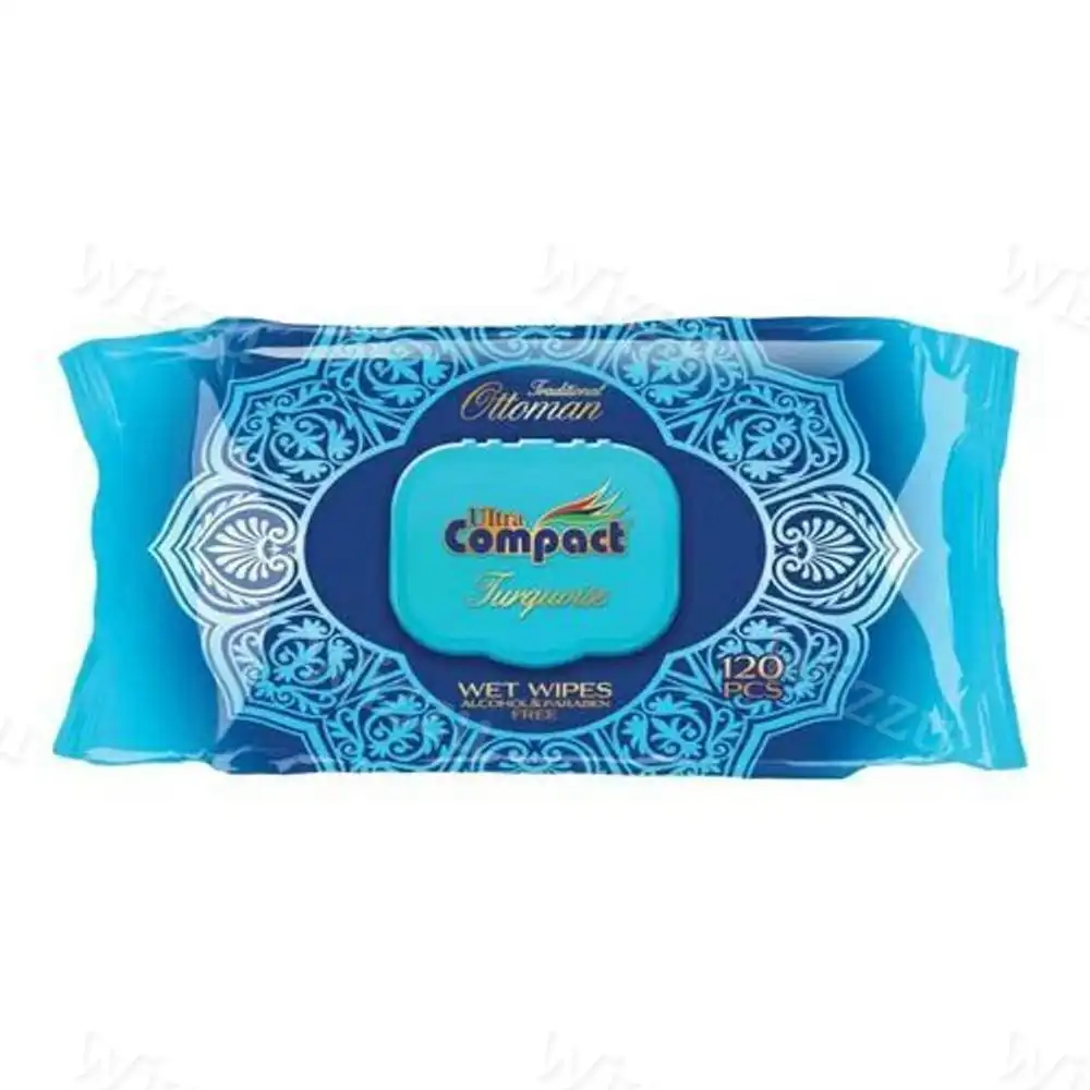 Влажные Салфетки Ultra Compact Ottoman Turquoise 120шт