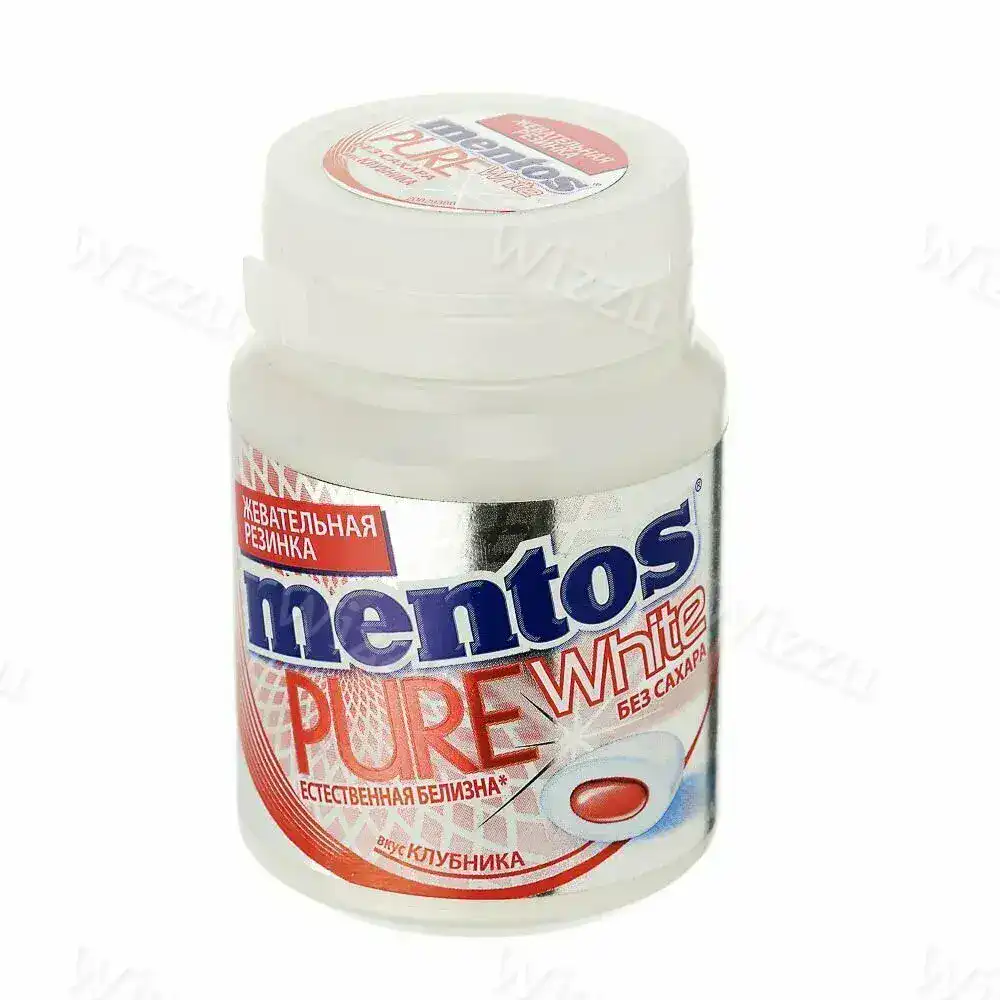Жевательная резинка Ментос Pure White 54г Клубника, шт