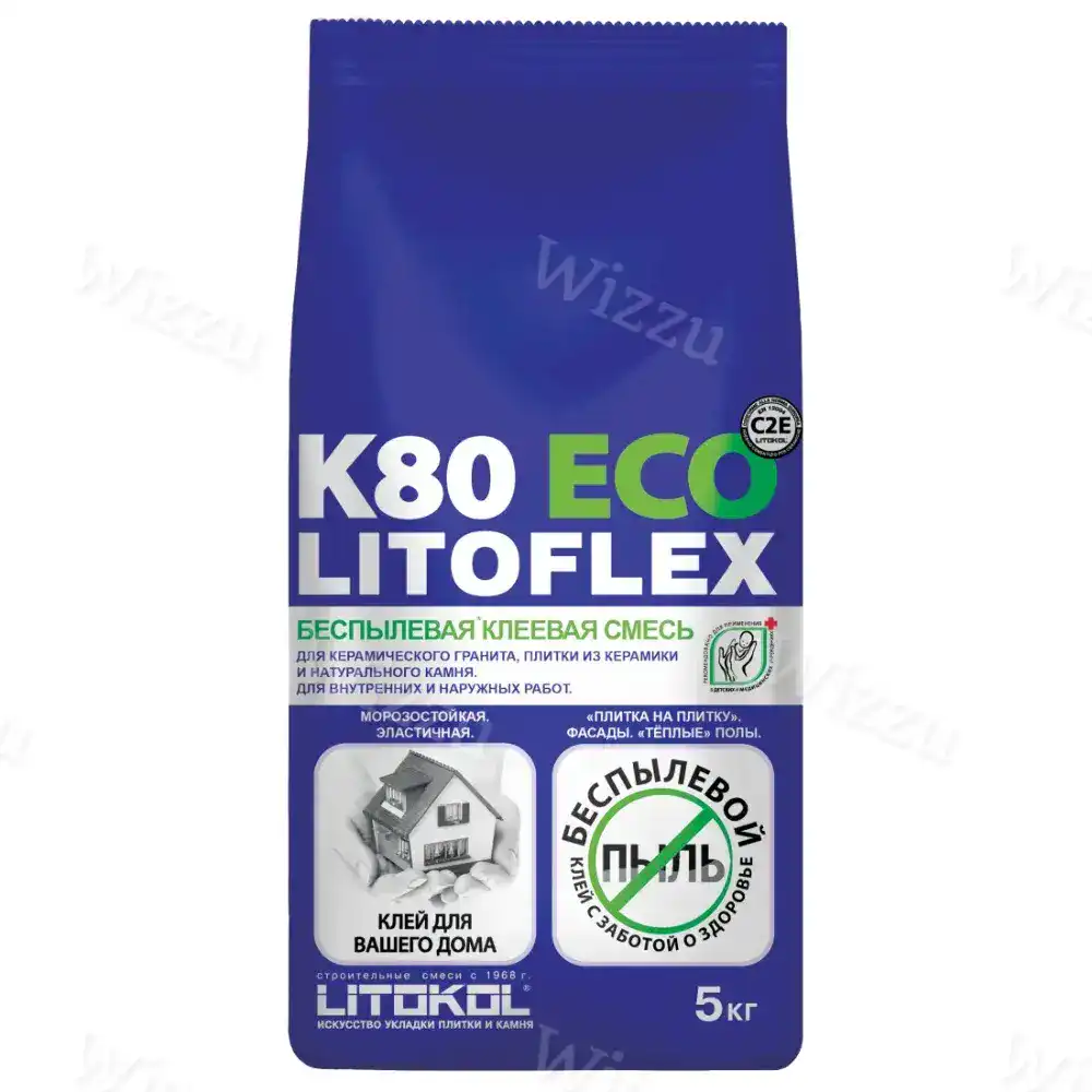Клей для плитки C2E 5 кг LITOKOL K80 Эко