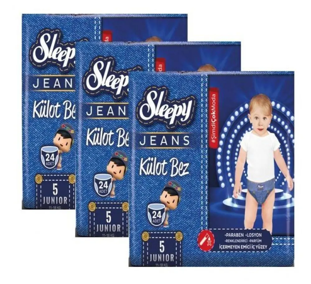 Подгузники Sleepy Jeans №5, 11 - 18кг, 24шт