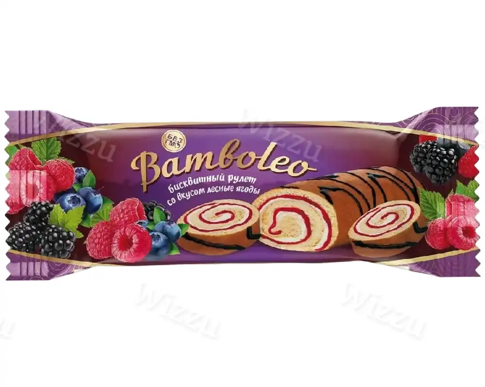 Рулет бисквитный "Bamboleo" со вкусом лесной ягоды 145г