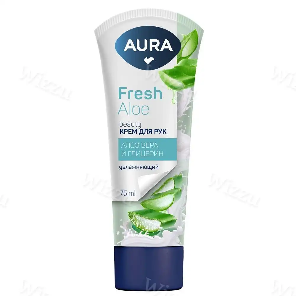 Крем для рук AURA BEAUTY Увлажняющий с глицерином и экстрактом алоэ туба 75мл