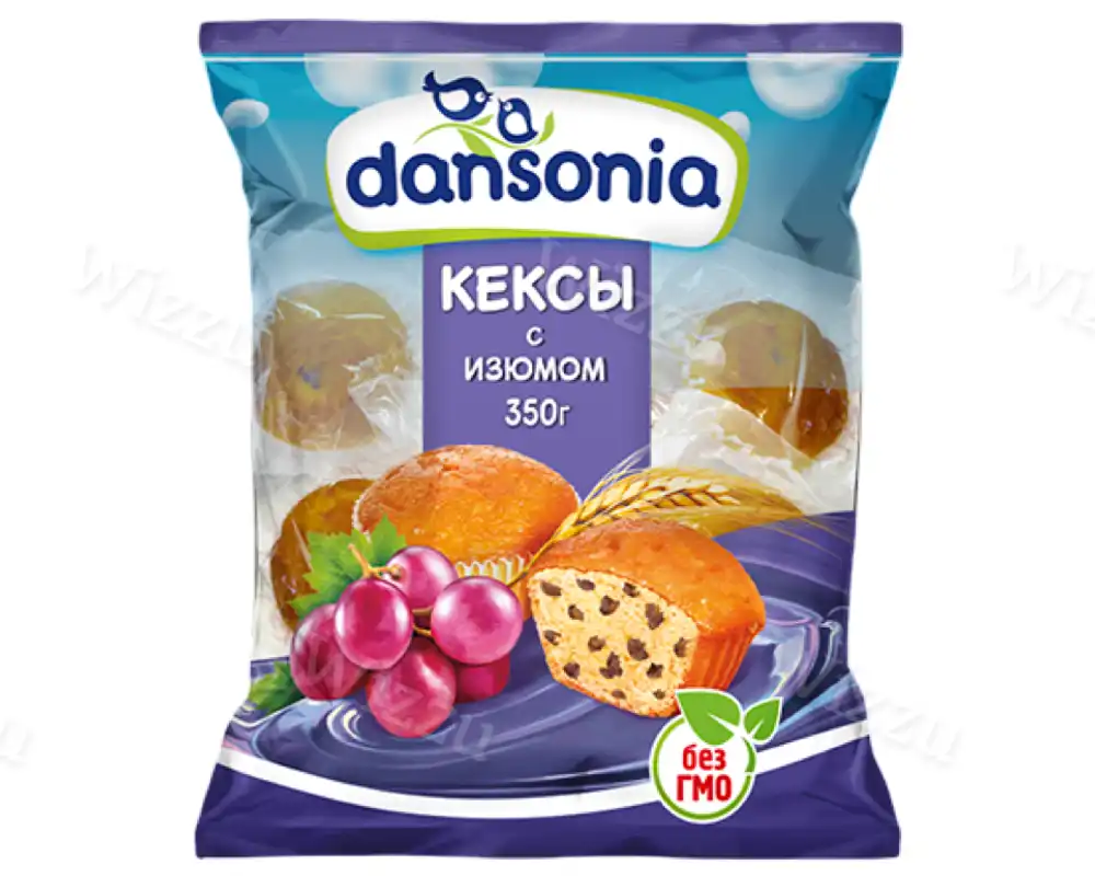 Мини кексы Дансония со вкусом Изюма 350гр