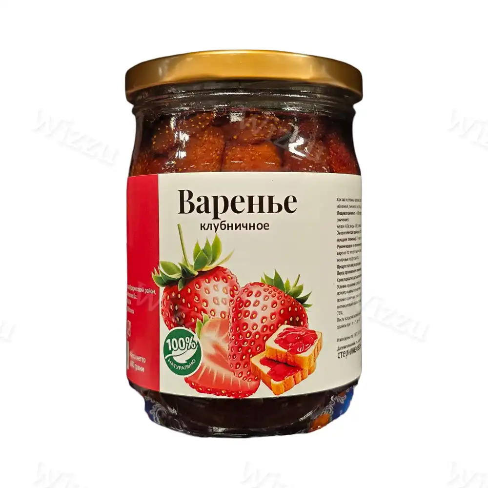 Варенье клубничное "Сан Керт" стекл. 600гр