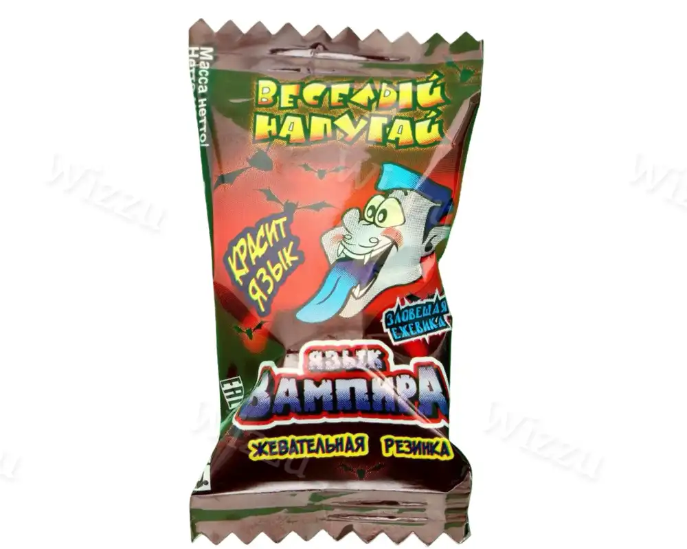 Жевательная резинка Веселый Напугай Язык вампира ежевика 3,5гр