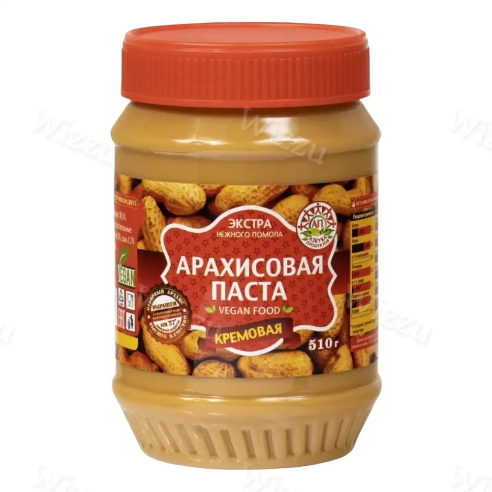 ЭКСТРА Арахисовая паста Кремовая,"АЗБУКА ПРОДУКТОВ" 510гр