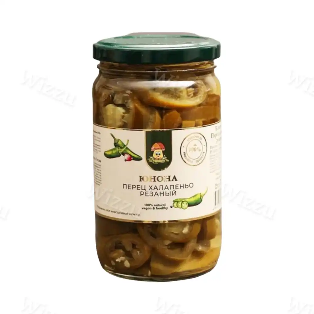 Перец марин.с халапенью резанный "Юнона" 330гр
