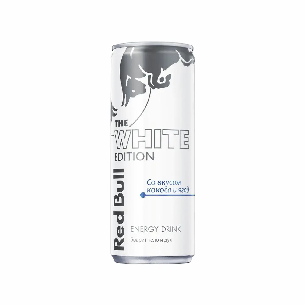 Напиток энергетический Red Bull White Edition Кокос и ягоды, 0.25л