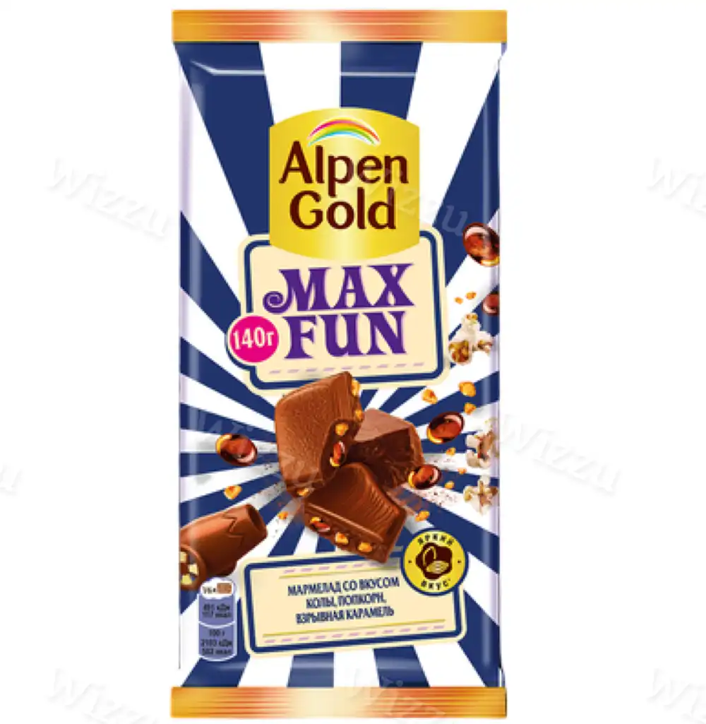 ALPEN GOLD MAXFUN Кола и Попкорн 140гр