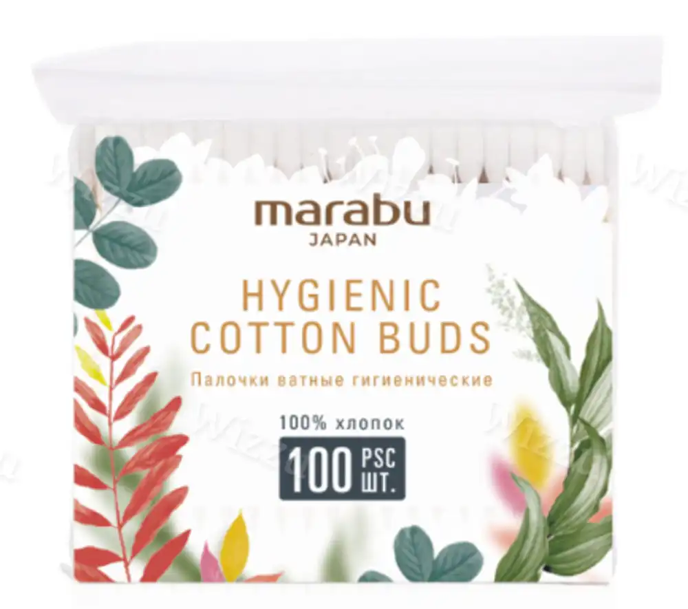 Ватные палочки "Marabu Botanica" 100шт