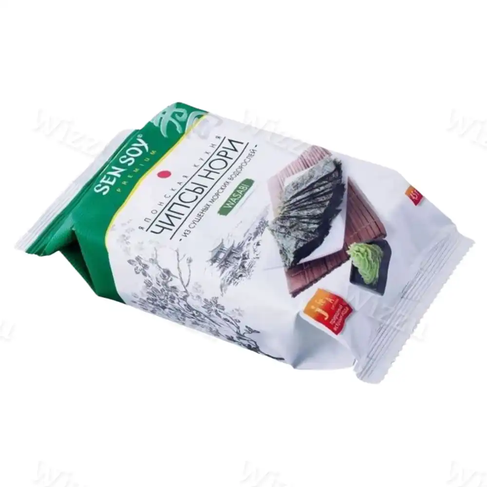 СенСой Премиум Чипсы Нори"WASABI"из морс. капусты (4,5гр)