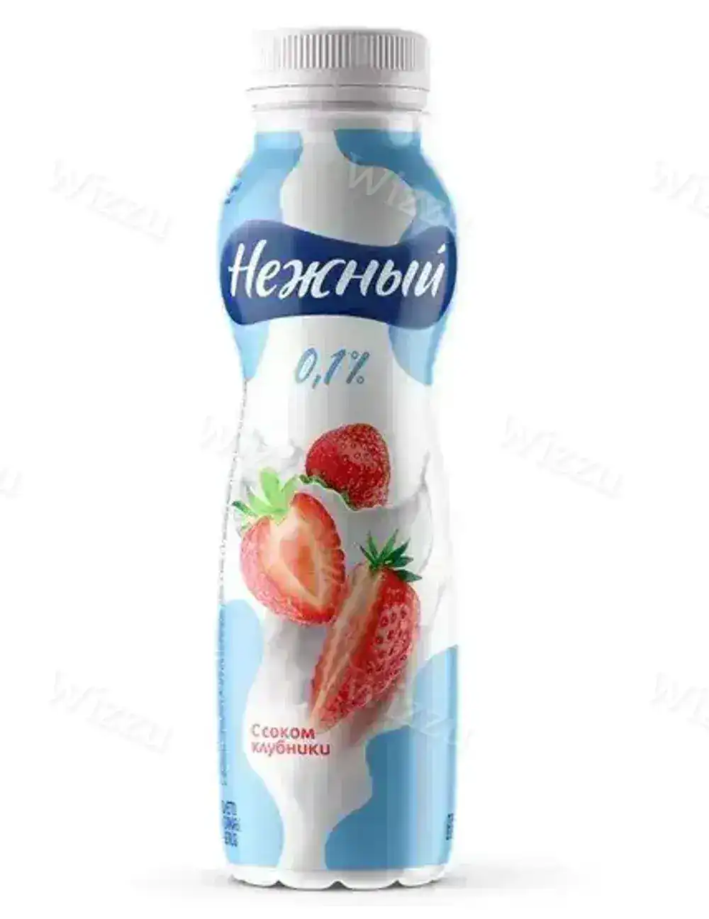 Йогуртный напиток Нежный 0,1% с соком клубники 285г, шт
