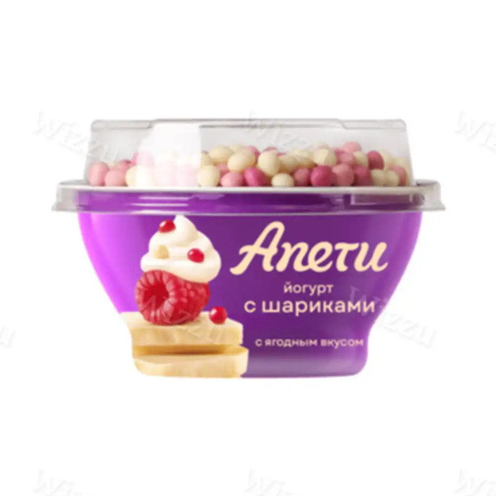 Йогурт Савушкин Апети Пломбир 5% 105г с рисовыми шариками, шт