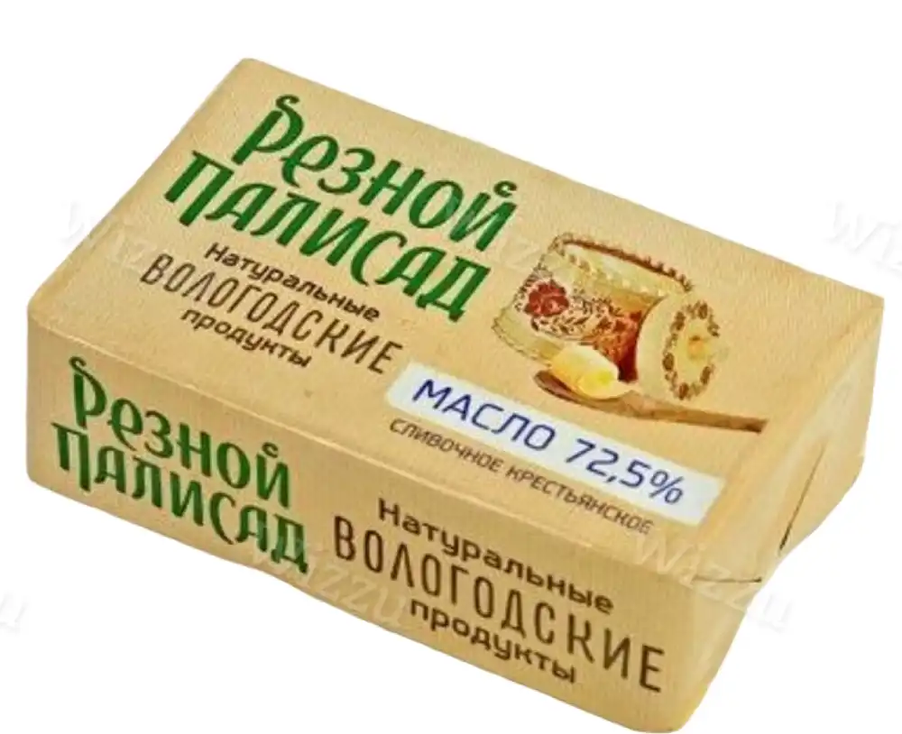 Масло сливочное "Вологодское" Резной Палисад 72,5% 180гр