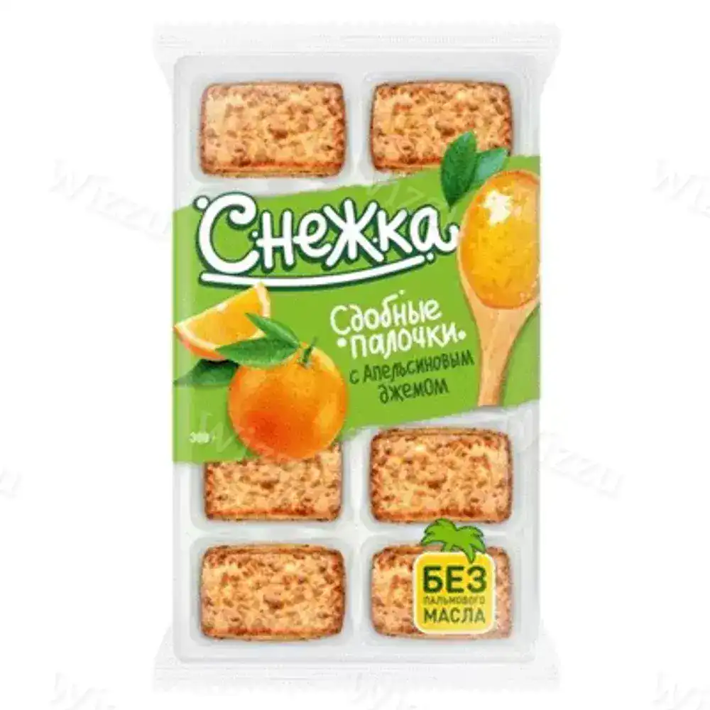 Сдобные палочки Снежка (с Апельсиновым джемом) 308гр