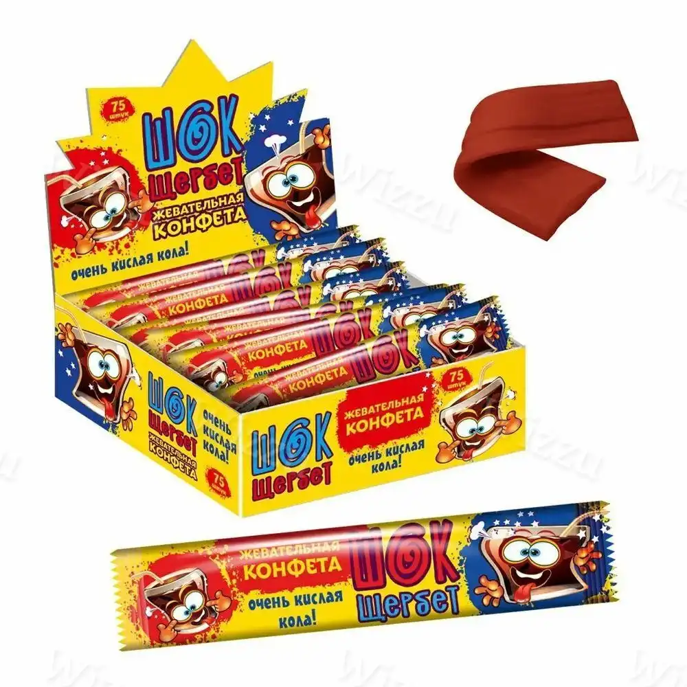 Конфета жев.шок-щербет Очень кислая кола 20гр