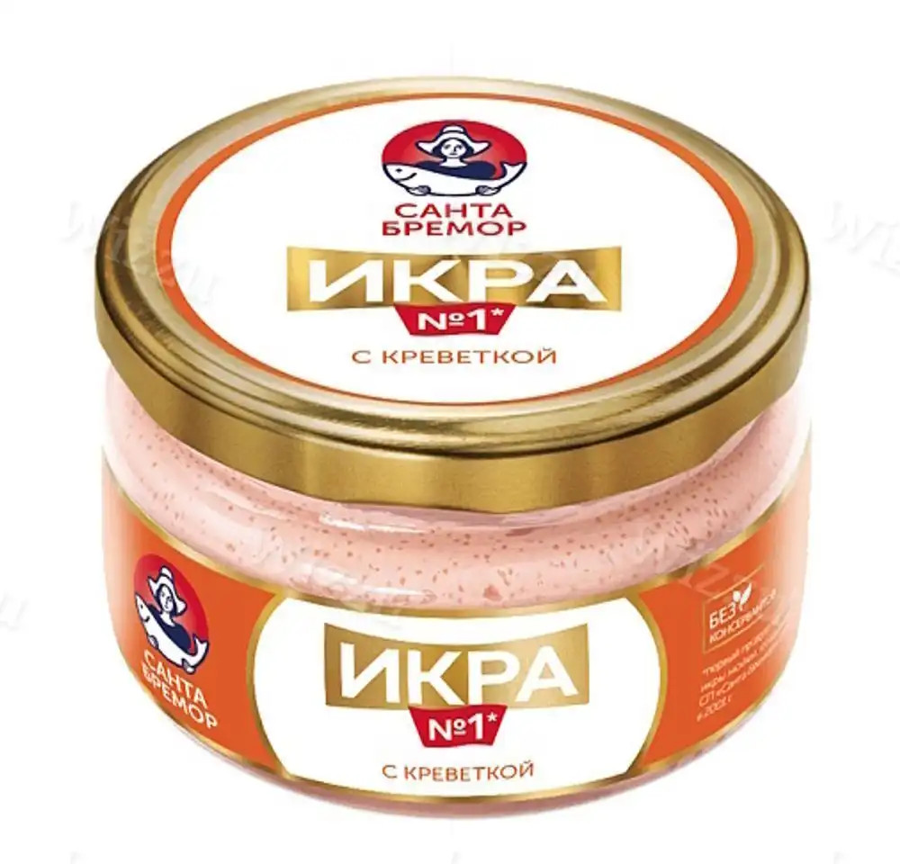Санта Бремор Икра. Деликатесная подкопченная 180гр. (6шт)