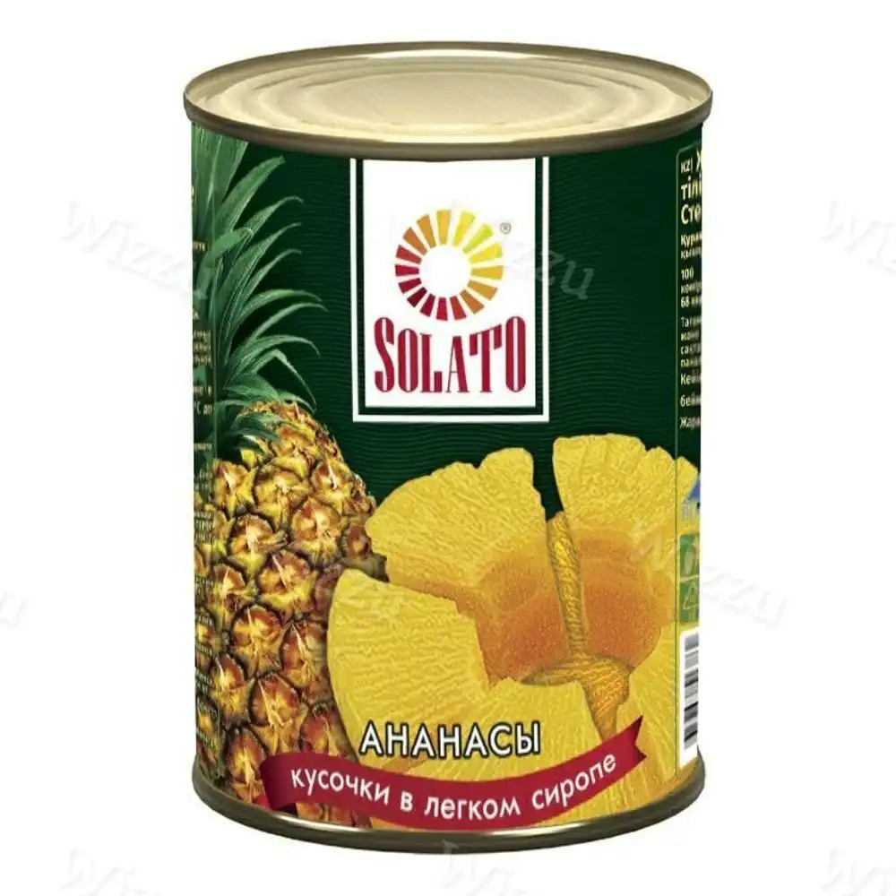 Ананас кусочками в сиропе Solato 580гр