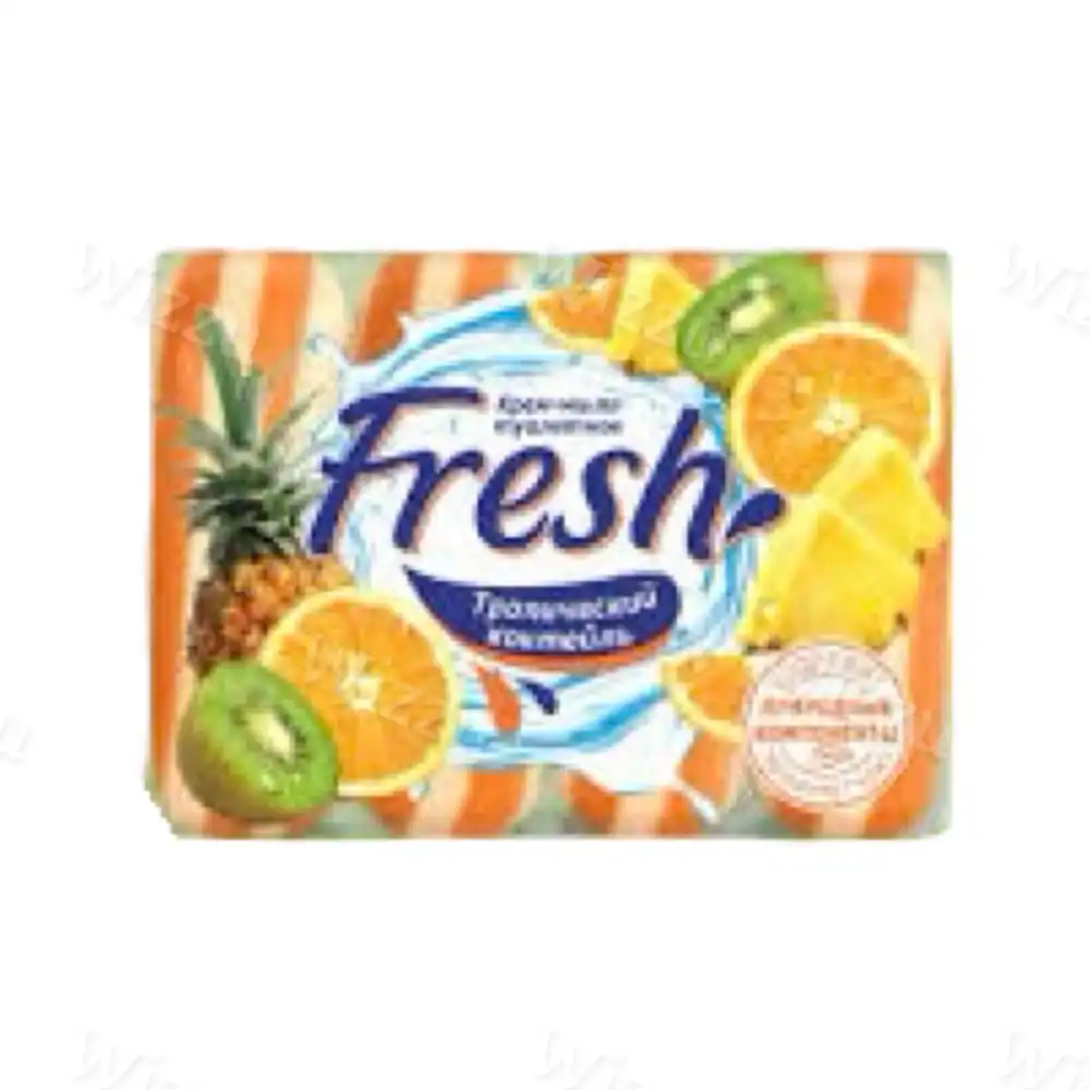 Крем Мыло Туалетное FRESH Тропический Коктейль Полосатое 75гр