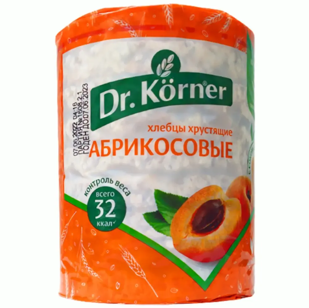 Хлебцы Dr.Korner Злаковый коктейль абрикосовые, 90г