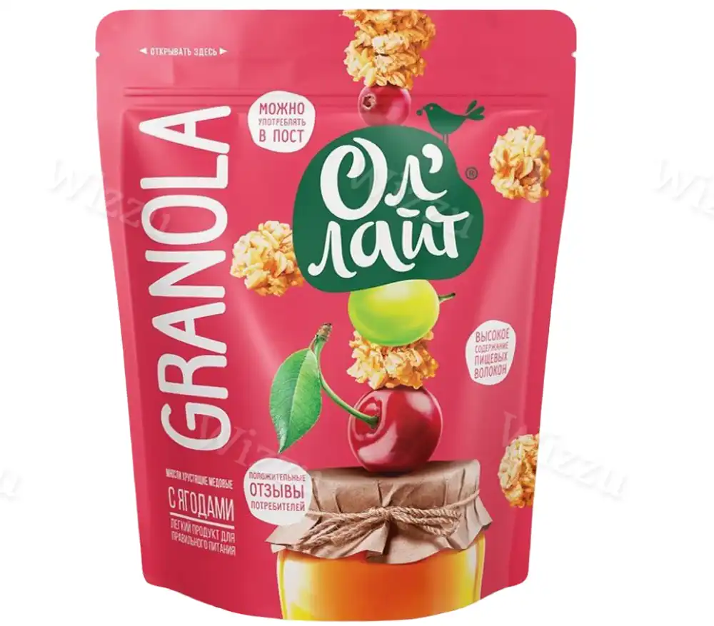 Мюсли порционные "Ол Лайт"с ягодами,60гр