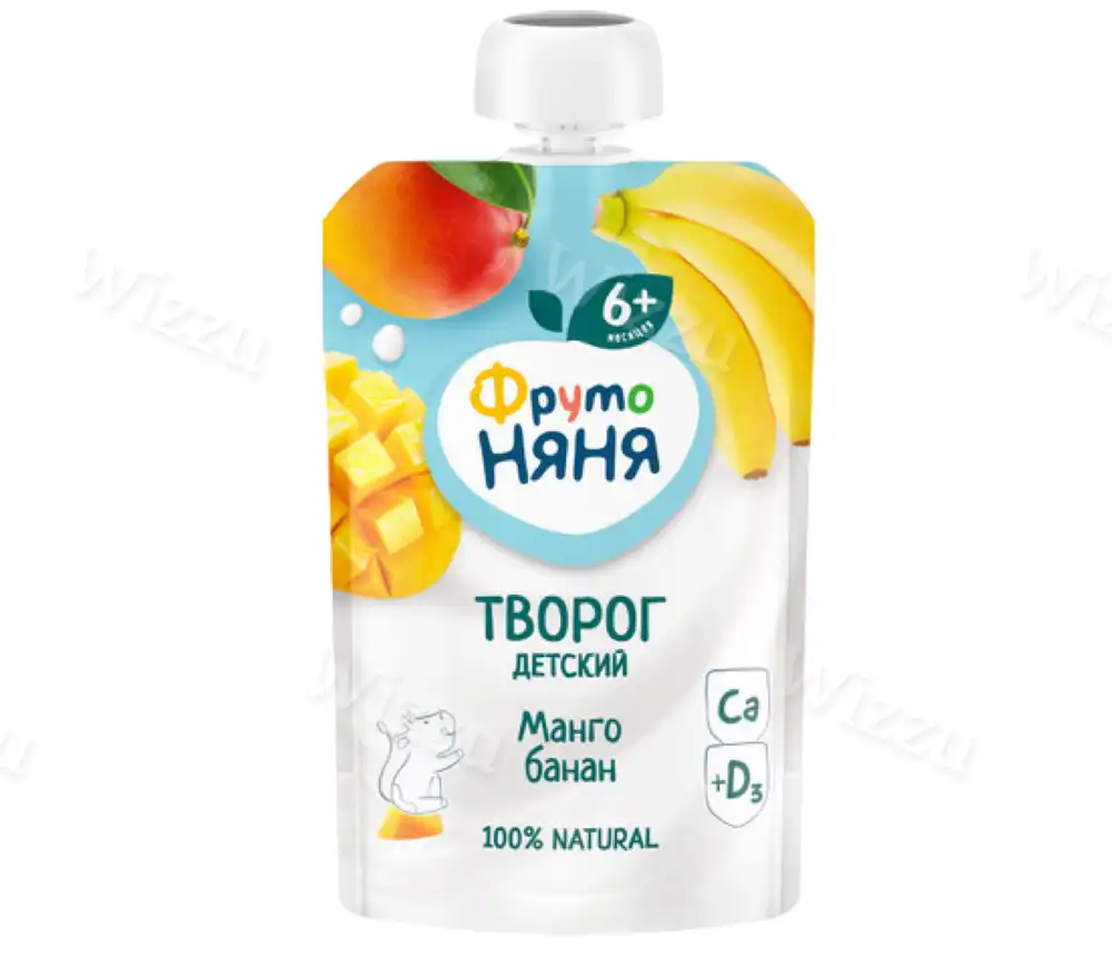 Биотворог Фруто Няня Манго-Банан 4,2% 90гр
