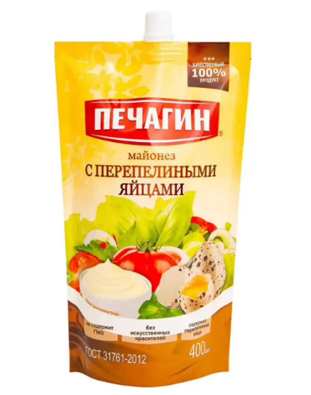 Майонез "Печагин" с перепелиными яйцами 50% 400мл