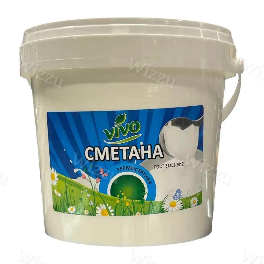 Сметана 20% 1000гр "Vivo" ведро