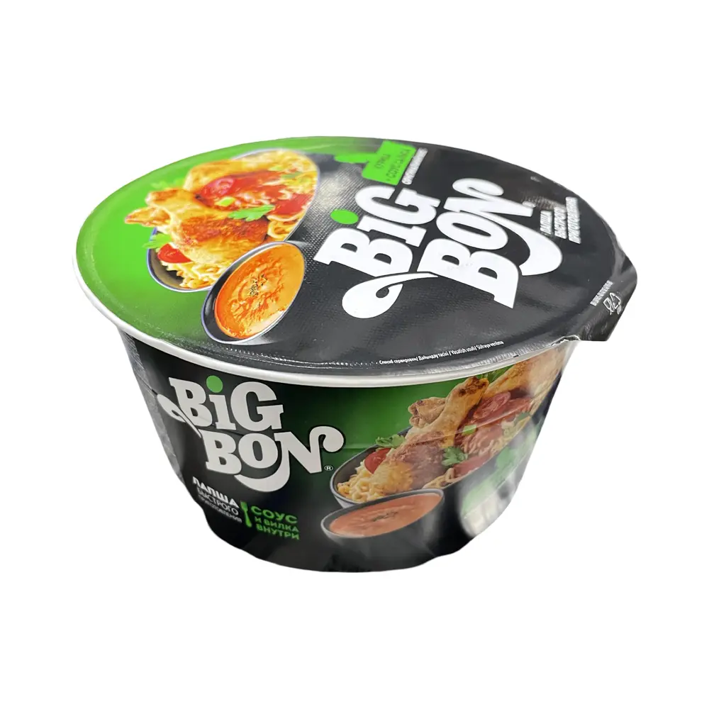 Лапша быстрого приготовления Big Bon с курицей и соусом сальса, 85г