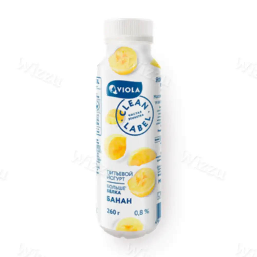 Йогурт питьевой Clean Label 0,8% Банан 260гр