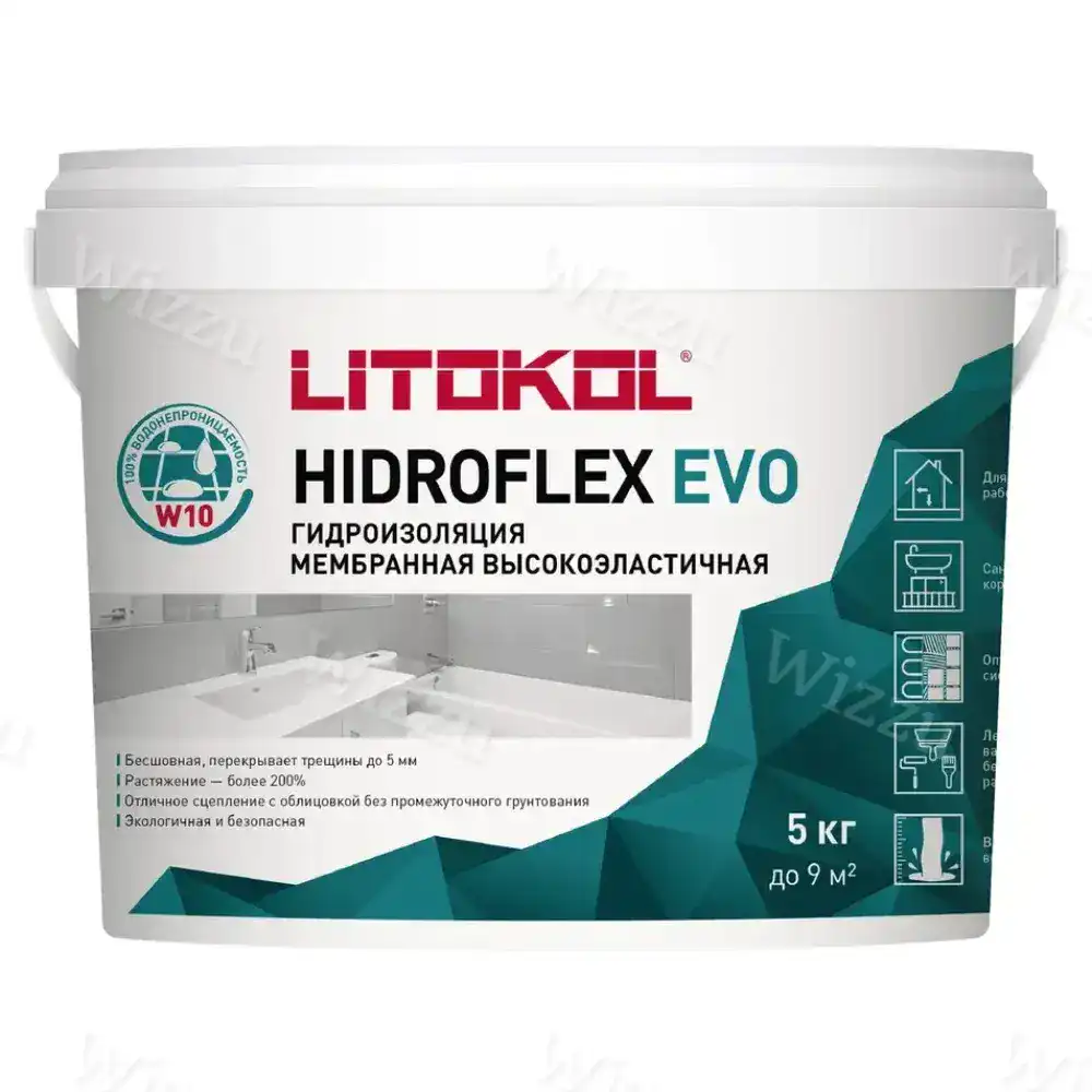 Мастика полимерная LITOKOL Гидрофлекс ЭВО W10 5 кг