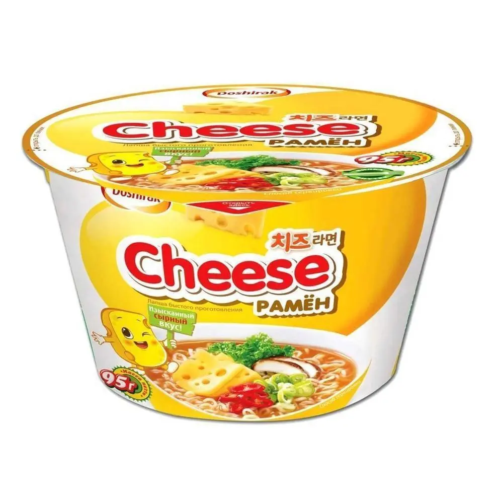 Лапша быстрого приготовления Доширак Cheese рамен с сырным вкусом, ведро 95г