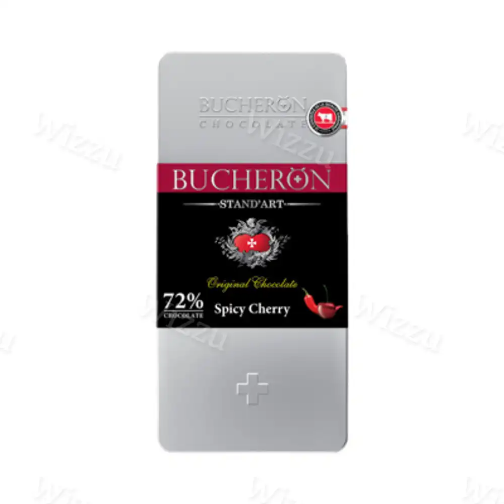 Шоколад "Bucheron" Горький 72% с Вишней и Чили 100г