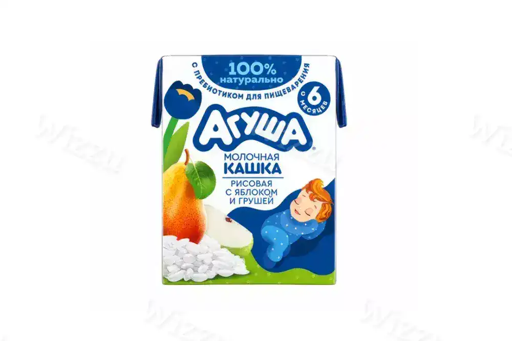 Каша "Агуша" Засыпай-ка молоч рисовая 2,5% яблоко груша 200г, шт