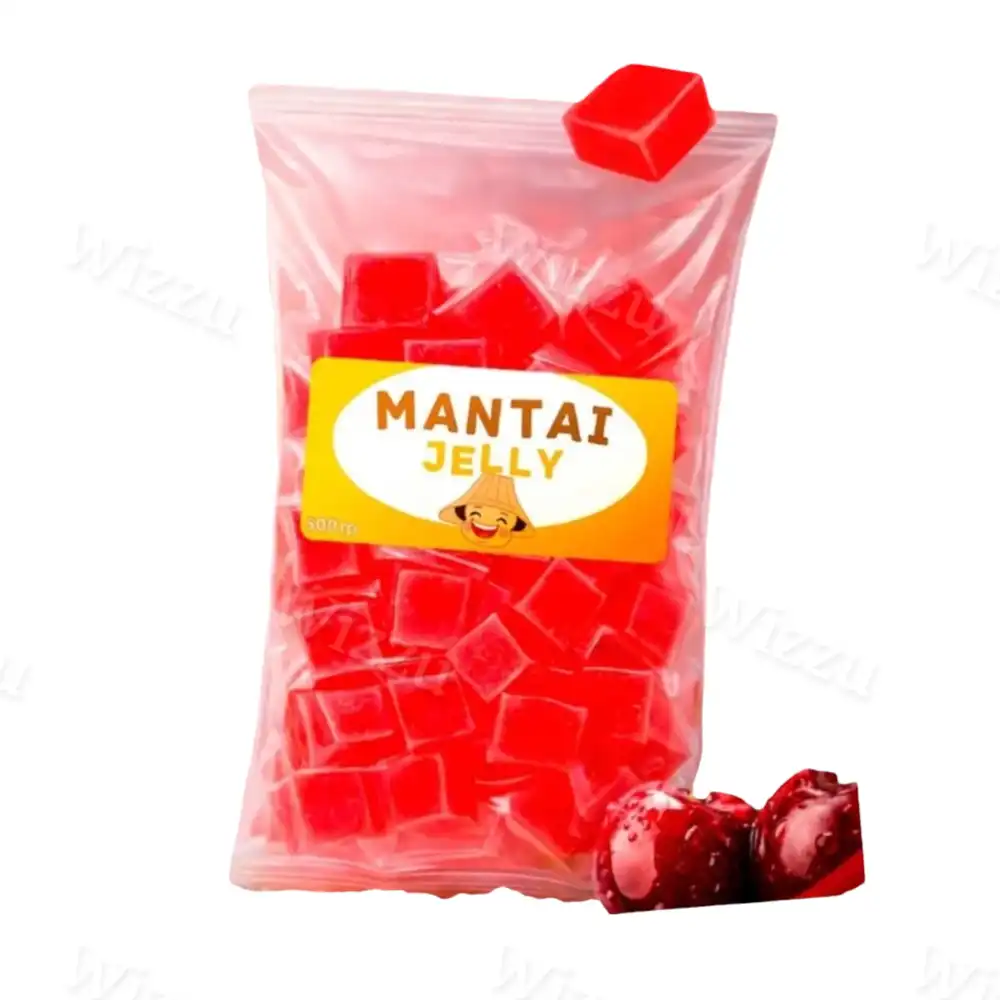 Конфета жевательная Mantai Gelly Вишня-кубики кг