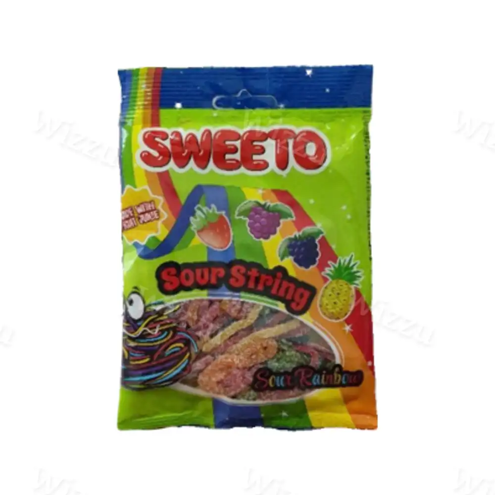 Мармелад SWEETO Кислое спагетти Фруктовый микс 12*70 гр.