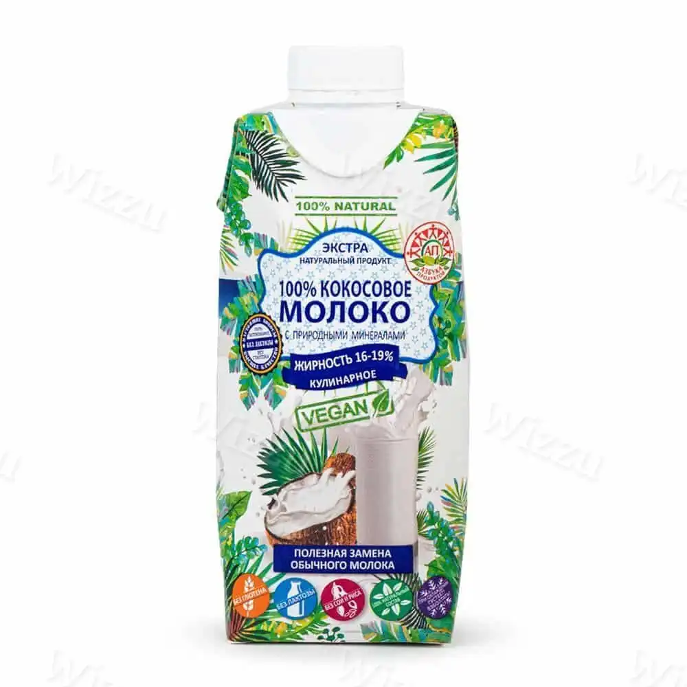 Кокосовое молоко 100% (Vegan) "АЗБУКА ПРОДУКТОВ" Кулинарное 330мл