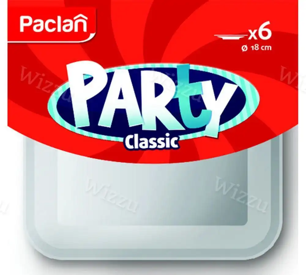 PACLAN PARTY CLASSIC ТАРЕЛКА ПЛАСТИКОВАЯ квадратная ИЗ PS БЕЛАЯ 180мм